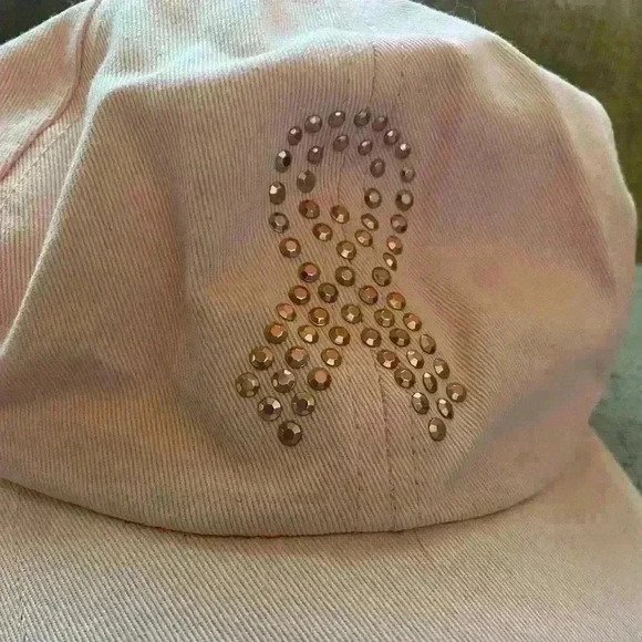 Think Pink Breast Cancer Awareness womens velcrow back ball hat - Picture 2 of 8